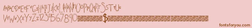 Indiesellout Font – Brown Fonts on Pink Background