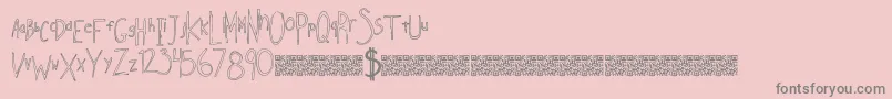 Indiesellout Font – Gray Fonts on Pink Background