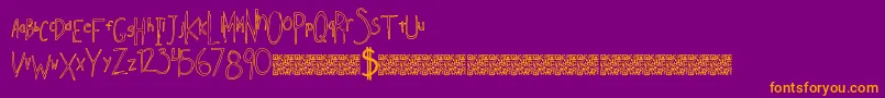 Indiesellout Font – Orange Fonts on Purple Background