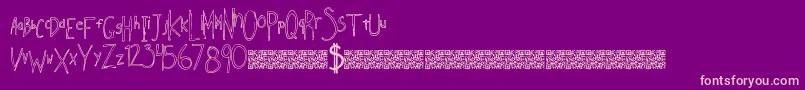 Indiesellout Font – Pink Fonts on Purple Background