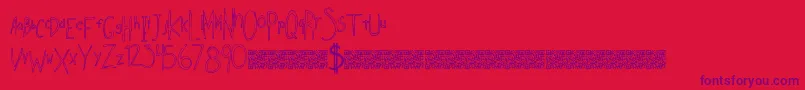 Indiesellout Font – Purple Fonts on Red Background