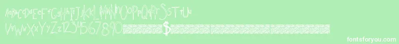 Indiesellout Font – White Fonts on Green Background