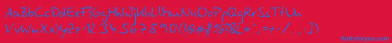 LinotypeEgo Font – Blue Fonts on Red Background