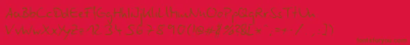 LinotypeEgo Font – Brown Fonts on Red Background