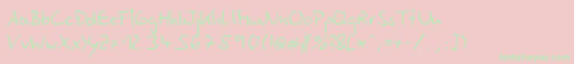 LinotypeEgo Font – Green Fonts on Pink Background