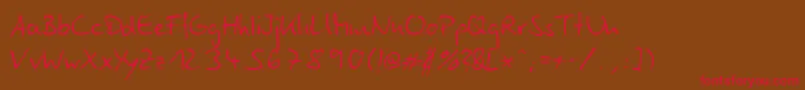 LinotypeEgo Font – Red Fonts on Brown Background