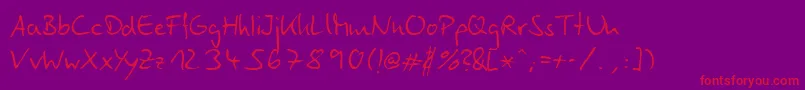 LinotypeEgo Font – Red Fonts on Purple Background