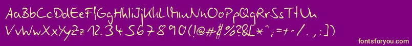 LinotypeEgo Font – Yellow Fonts on Purple Background