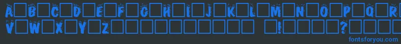 Crackfir Font – Blue Fonts on Black Background
