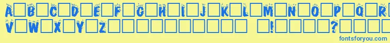 Crackfir Font – Blue Fonts on Yellow Background
