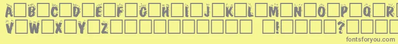 Crackfir Font – Gray Fonts on Yellow Background