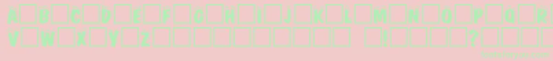 Crackfir Font – Green Fonts on Pink Background