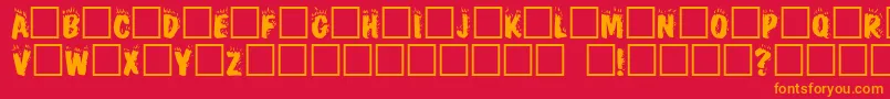 Crackfir Font – Orange Fonts on Red Background