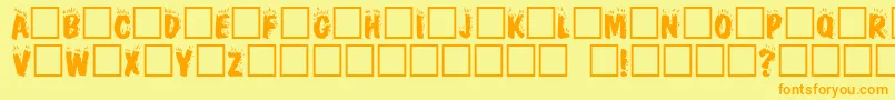 Crackfir Font – Orange Fonts on Yellow Background