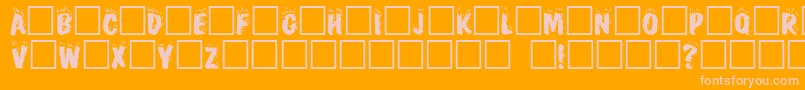 Crackfir Font – Pink Fonts on Orange Background