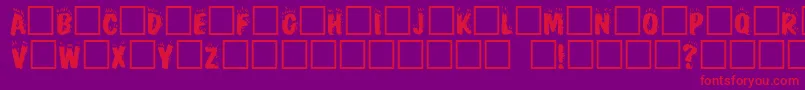 Crackfir-Schriftart – Rote Schriften auf violettem Hintergrund