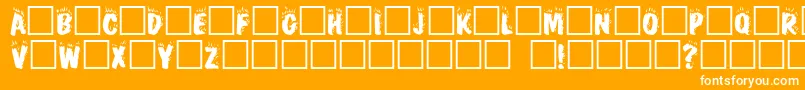 Crackfir Font – White Fonts on Orange Background