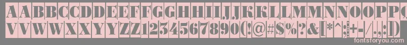 ABodoniortonrttlcm Font – Pink Fonts on Gray Background