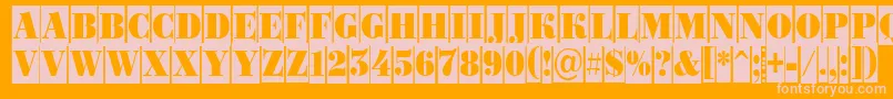 ABodoniortonrttlcm Font – Pink Fonts on Orange Background