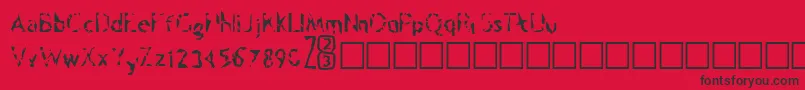 Zone23Psilocybine Font – Black Fonts on Red Background