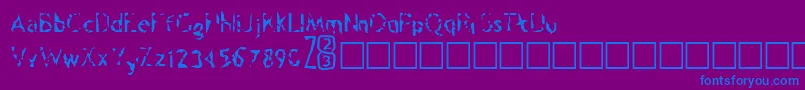 Zone23Psilocybine Font – Blue Fonts on Purple Background