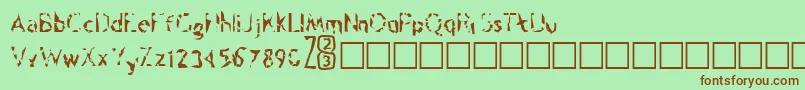 Zone23Psilocybine Font – Brown Fonts on Green Background