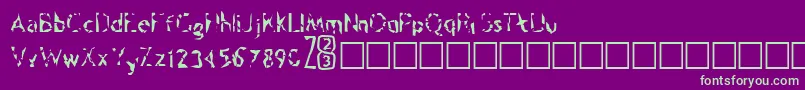 Zone23Psilocybine Font – Green Fonts on Purple Background