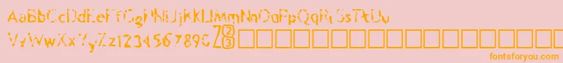 Zone23Psilocybine Font – Orange Fonts on Pink Background