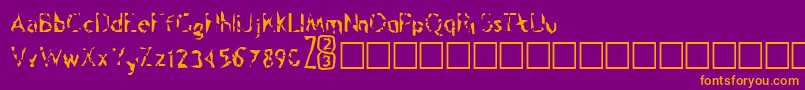 Zone23Psilocybine Font – Orange Fonts on Purple Background