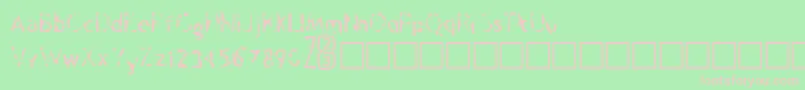 Zone23Psilocybine Font – Pink Fonts on Green Background