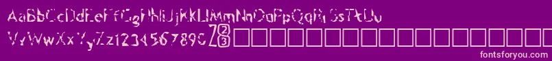 Zone23Psilocybine Font – Pink Fonts on Purple Background