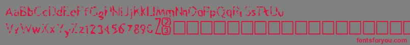 Zone23Psilocybine Font – Red Fonts on Gray Background
