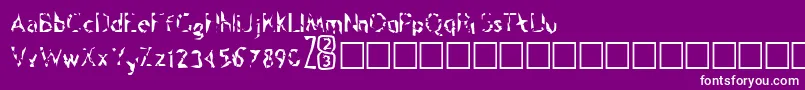 Шрифт Zone23Psilocybine – белые шрифты на фиолетовом фоне