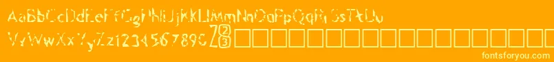Zone23Psilocybine Font – Yellow Fonts on Orange Background