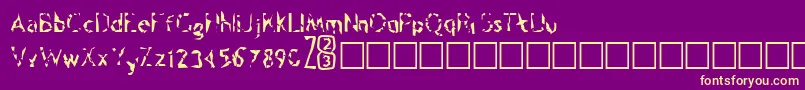 Zone23Psilocybine Font – Yellow Fonts on Purple Background