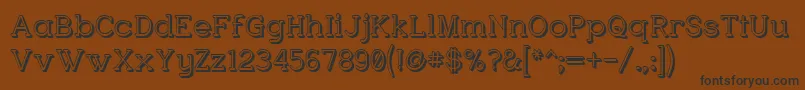 CharringtonPosh Font – Black Fonts on Brown Background