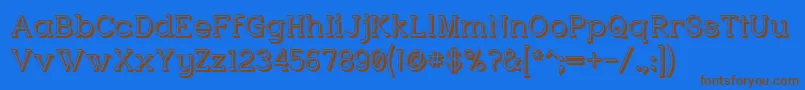CharringtonPosh Font – Brown Fonts on Blue Background