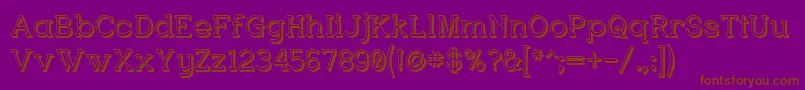 CharringtonPosh-fontti – ruskeat fontit violetilla taustalla
