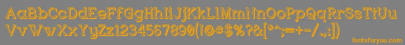 CharringtonPosh Font – Orange Fonts on Gray Background