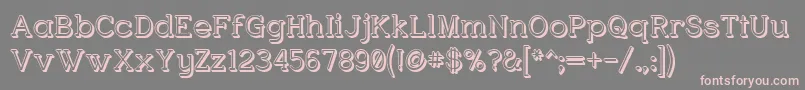 CharringtonPosh Font – Pink Fonts on Gray Background