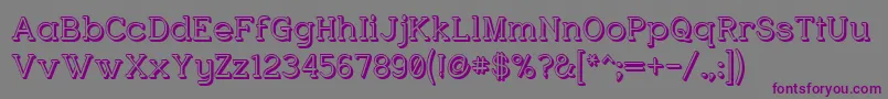 CharringtonPosh Font – Purple Fonts on Gray Background