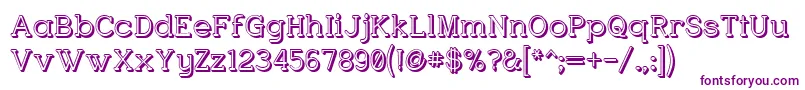 Шрифт CharringtonPosh – фиолетовые шрифты на белом фоне