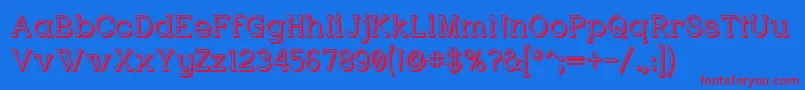 CharringtonPosh Font – Red Fonts on Blue Background