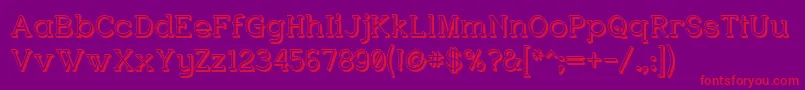 CharringtonPosh Font – Red Fonts on Purple Background