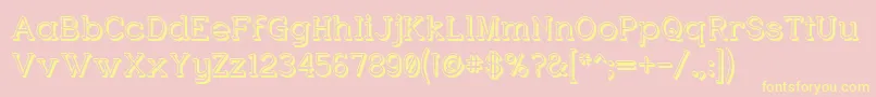 CharringtonPosh Font – Yellow Fonts on Pink Background