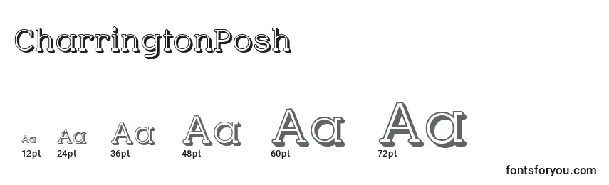 CharringtonPosh Font Sizes