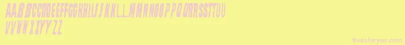 StraightFace Font – Pink Fonts on Yellow Background