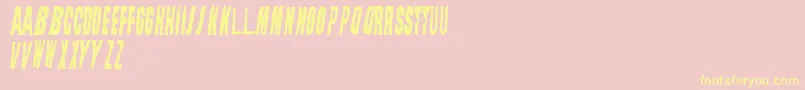 StraightFace-Schriftart – Gelbe Schriften auf rosa Hintergrund