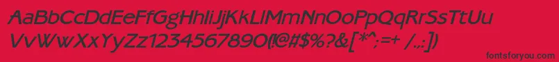 AmbassadorecItalic Font – Black Fonts on Red Background