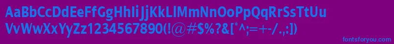 DialogCondBold Font – Blue Fonts on Purple Background